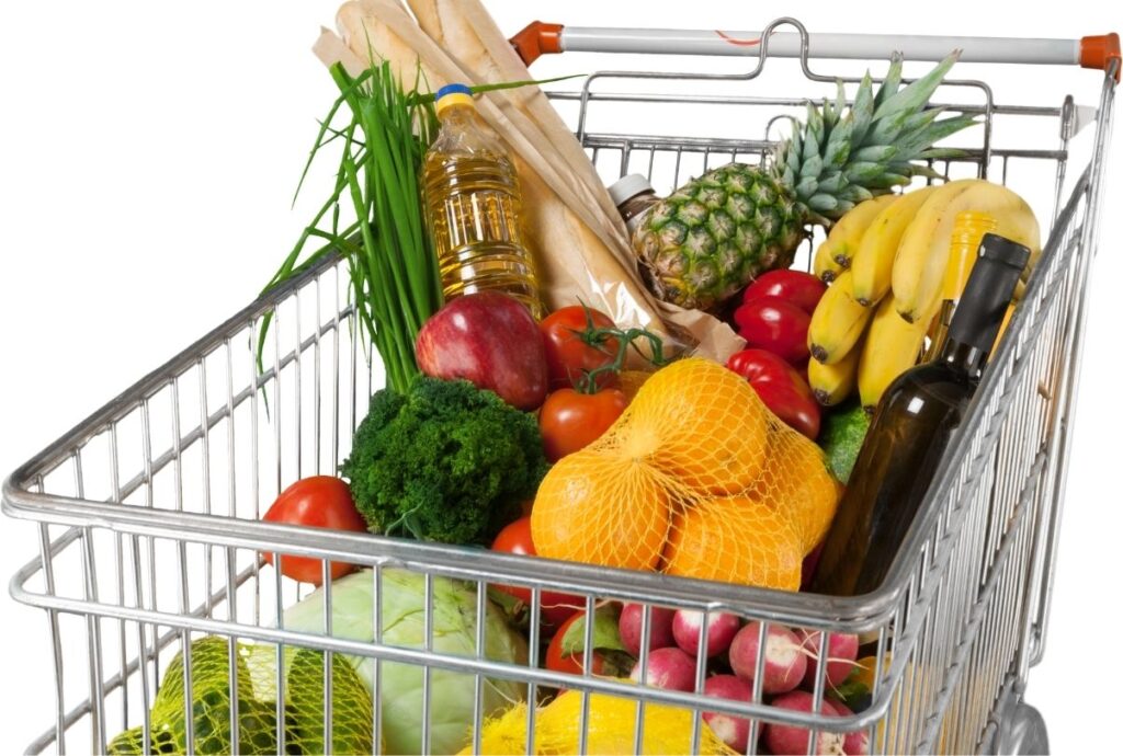 healthy grocery cart